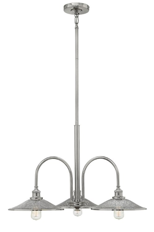 Foto para 60w Chandelier Rigby MED Polished Nickel Three Light Downlight