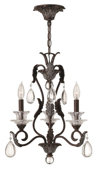 Foto para 60w Chandelier Marcellina CAND Golden Bronze Three Light