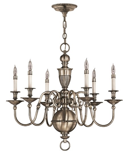 Picture of 60w Chandelier Cambridge CAND Pewter Single Tier Foyer