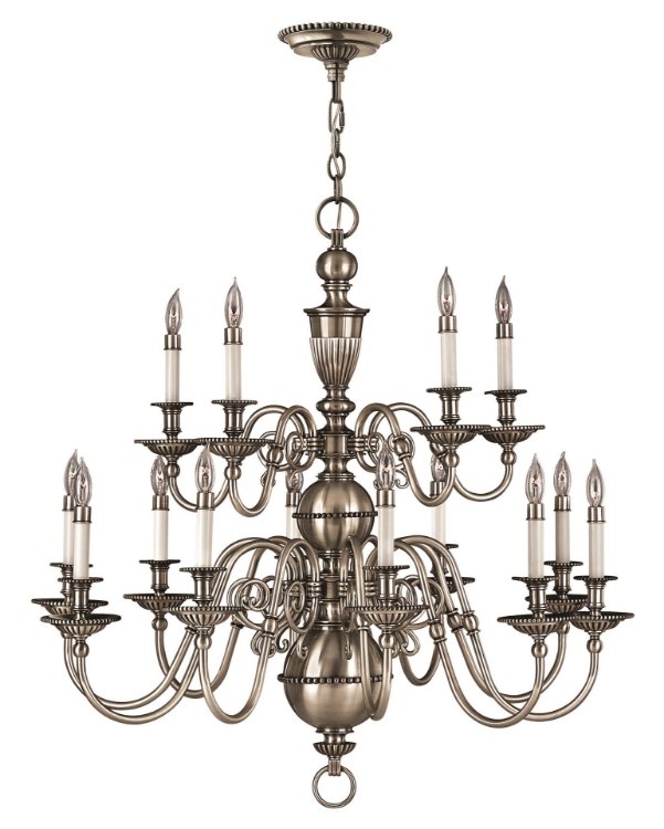 Foto para 40w Chandelier Cambridge CAND Pewter Two Tier Foyer