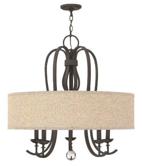 Foto para 60w Chandelier Marion CAND Textured Black Inverted Pendant