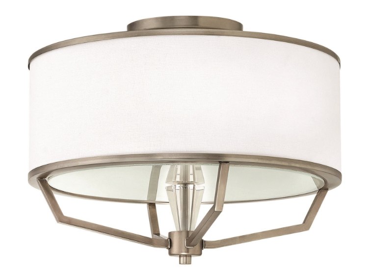 Foto para 100w Foyer Larchmere MED English Nickel Semi-flush Mount