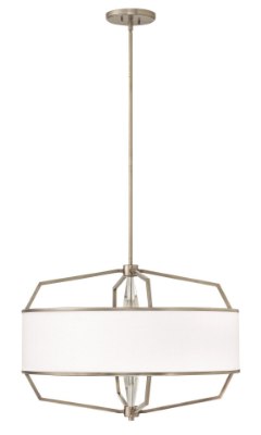 Mostrar detalles para 100w Chandelier Larchmere MED English Nickel Stem Hung Pendant Imagen de 100w Chandelier Larchmere MED English Nickel Stem Hung Pendant