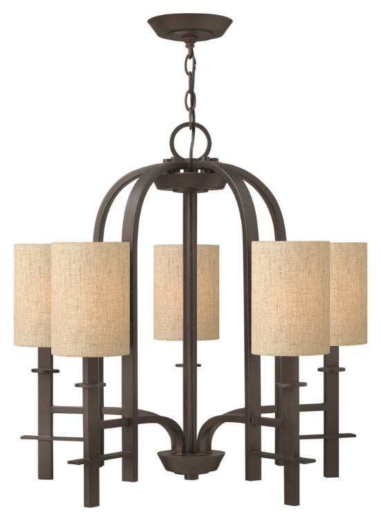 Foto para 60w Chandelier Sloan CAND Regency Bronze Single Tier