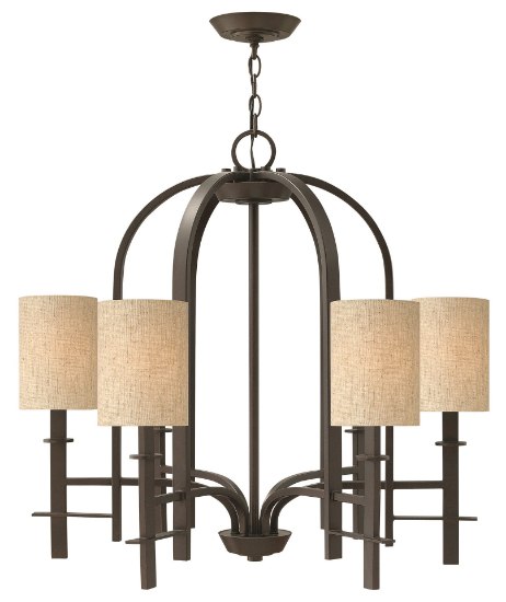 Foto para 60w Chandelier Sloan CAND Regency Bronze Single Tier