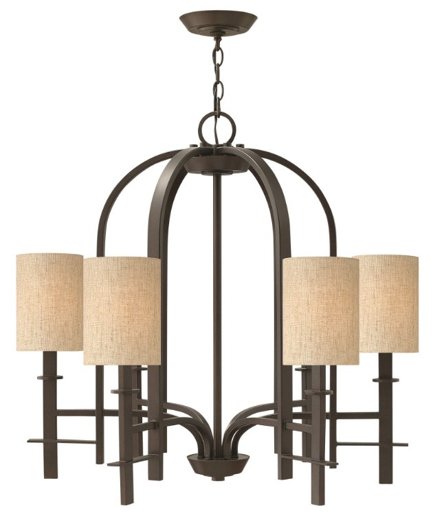 Foto para 60w Chandelier Sloan CAND Regency Bronze Single Tier