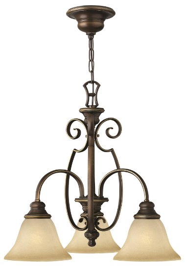 Foto para 100w Chandelier Cello MED Vintage Faux Alabaster Antique Bronze Three Light Downlight