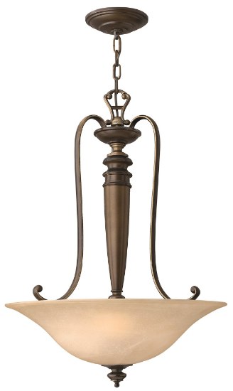 Picture of 100w Foyer Dunhill MED Vintage Faux Alabaster Royal Bronze Inverted Pendant