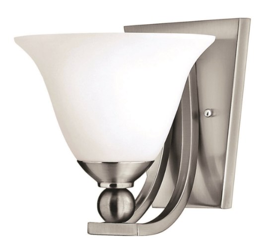 Picture of 100w Sconce Bolla MED Etched Opal Brushed Nickel