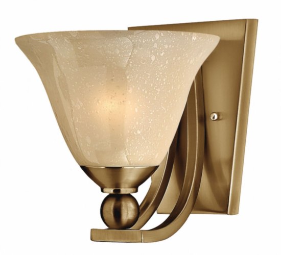 Picture of 100w Sconce Bolla MED Light Amber Seedy Brushed Bronze