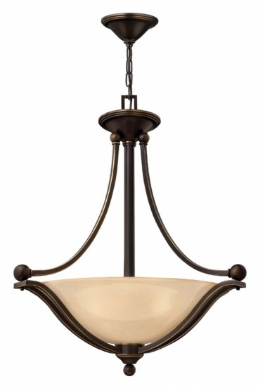 Picture of 48w Foyer Bolla LED Light Amber Seedy Olde Bronze Inverted Pendant