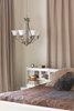 Picture of 100w Chandelier Bolla MED Etched Opal Brushed Nickel Single Tier Foyer