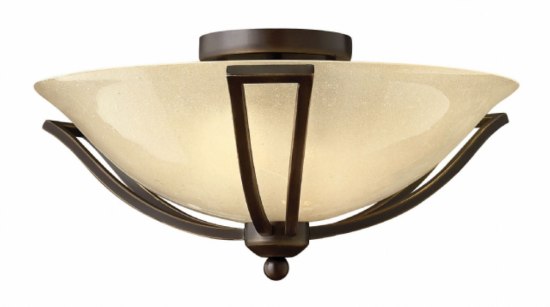 Picture of 32w Bath Bolla LED Light Amber Seedy Olde Bronze Flush Mount