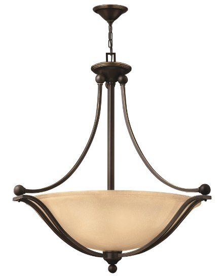 Foto para 48w Foyer Bolla LED Light Amber Seedy Olde Bronze Inverted Pendant