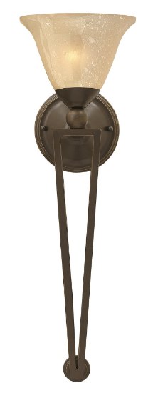 Foto para 100w Sconce Bolla MED Light Amber Seedy Olde Bronze