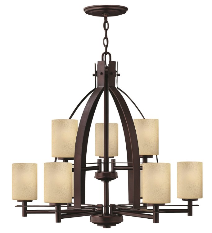 Picture of 75w Chandelier Stowe MED Antique Light Scavo Metro Copper Two Tier Foyer