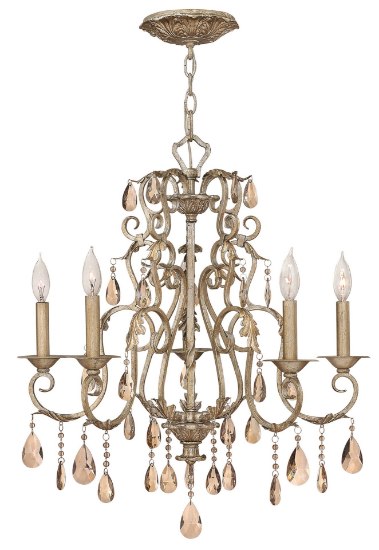 Picture of 60w Chandelier Carlton CAND Silver Leaf Single Tier Foyer