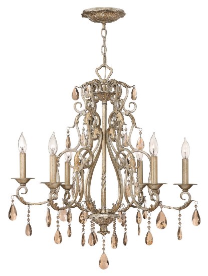 Picture of 60w Chandelier Carlton CAND Silver Leaf Single Tier Foyer