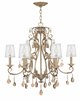 Picture of 60w Chandelier Carlton CAND Silver Leaf Single Tier Foyer