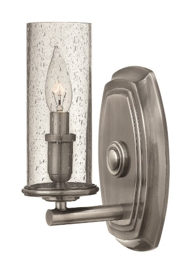 Picture of 60w Sconce Dakota CAND Clear Seedy Polished Antique Nickel