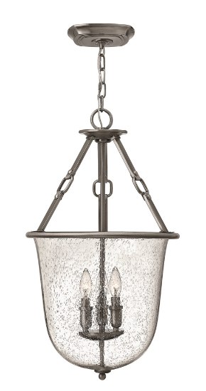 Picture of 60w Foyer Dakota CAND Clear Seedy Polished Antique Nickel Single Tier Foyer