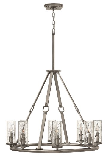 Picture of 60w Chandelier Dakota CAND Clear Seedy Polished Antique Nickel Single Tier Foyer