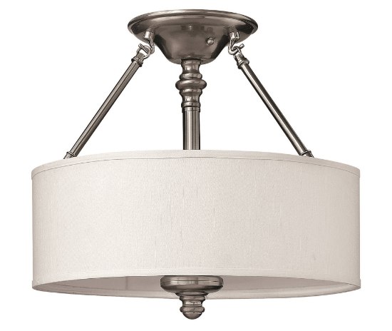 Foto para 75w Foyer Sussex MED Brushed Nickel Semi-flush Mount