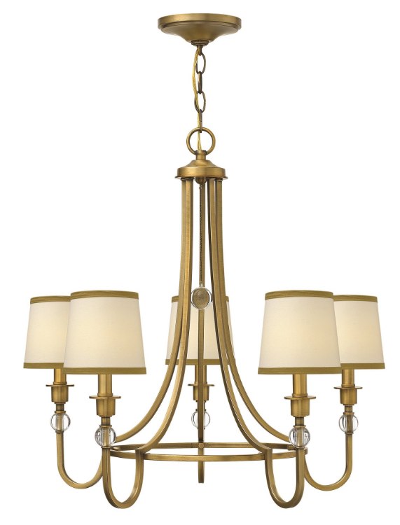 Foto para 60w Chandelier Morgan CAND Brushed Bronze Single Tier