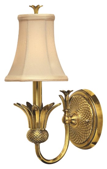 Picture of 60w Sconce Plantation CAND Burnished Brass