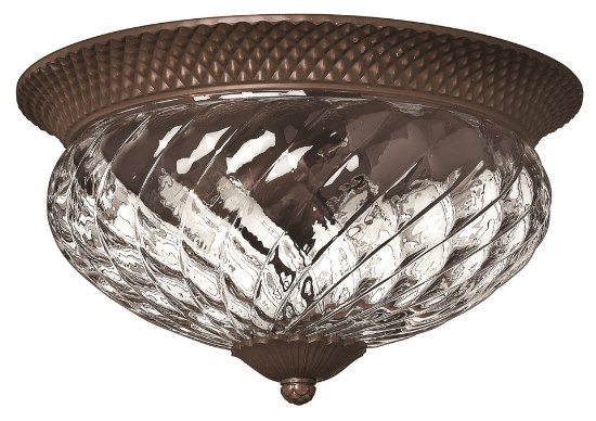 Picture of 60w Foyer Plantation MED Clear Optic Copper Bronze Flush Mount