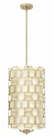 Foto para 60w Chandelier Sabina CAND Silver Leaf Large Stem Hung Foyer