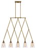 Picture of 60w Chandelier Gatsby MED Clear Heritage Brass Stem Hung Linear