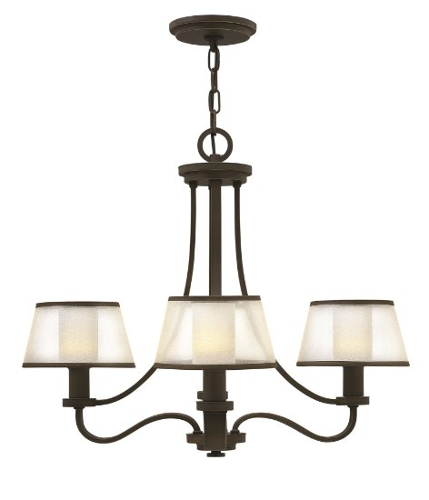 Foto para 60w Chandelier Prescott CAND Etched Opal Olde Bronze Single Tier