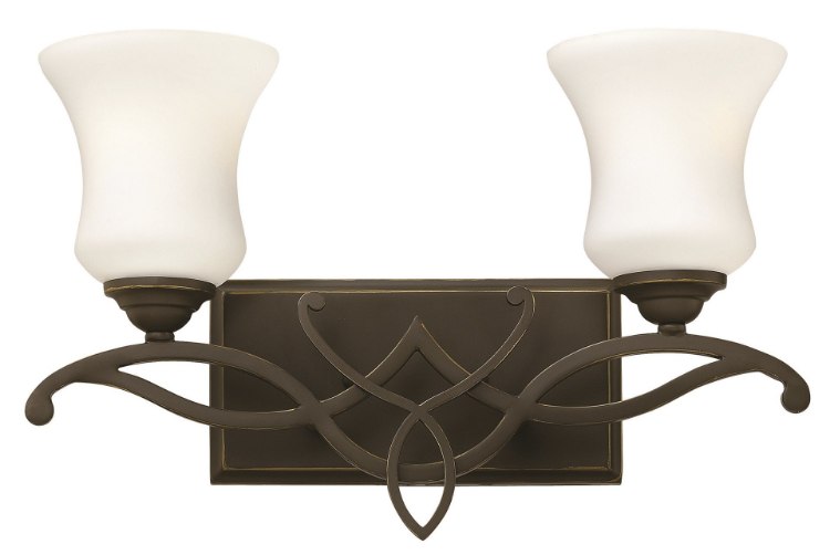 Picture of 15w Bath Brooke LED Etched Opal Olde Bronze Bath Two Light
