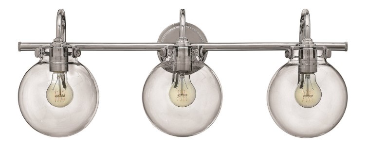 Picture of 100w Bath Congress MED Clear Glass Chrome Bath Three Light