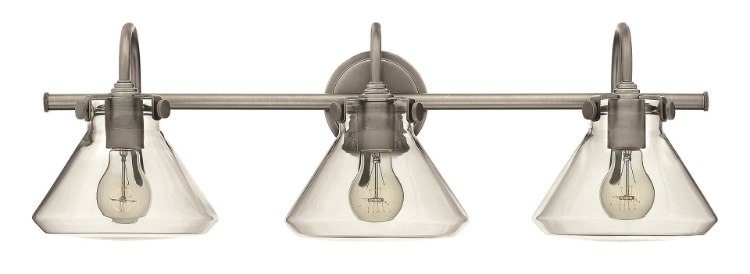Picture of 100w Bath Congress MED Clear Glass Antique Nickel Bath Three Light
