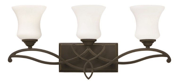 Picture of 15w Bath Brooke LED Etched Opal Olde Bronze Bath Three Light