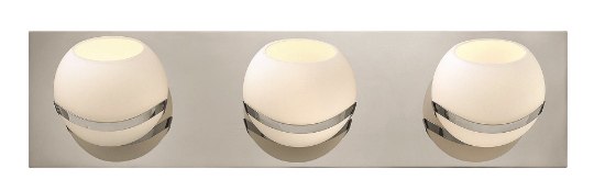 Foto para 60w Bath Nova G-9 Etched Opal Chrome Bath Three Light