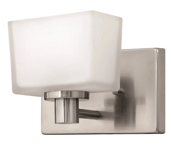 Foto para 4.5w Bath Taylor G9 LED Etched White Brushed Nickel Bath Sconce