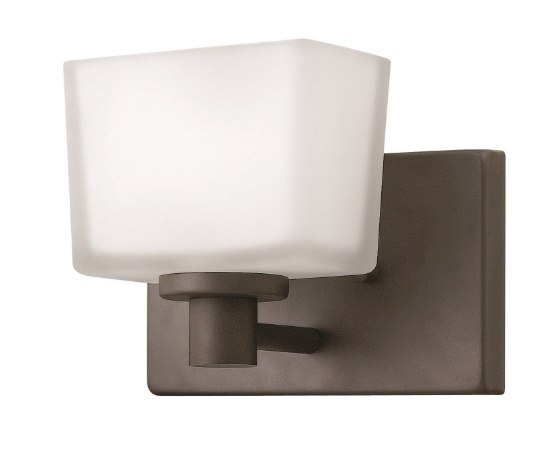 Foto para 60w Bath Taylor G-9 Etched White Buckeye Bronze Bath Sconce