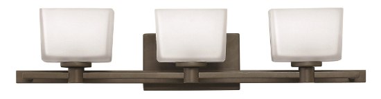 Picture of 4.5w Bath Taylor G9 LED Etched White Buckeye Bronze Bath Three Light