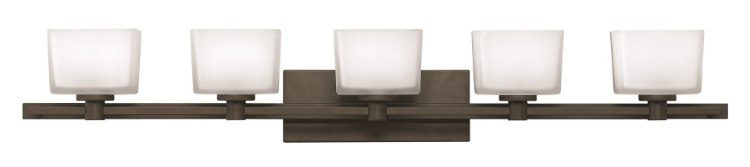 Picture of 60w Bath Taylor G-9 Etched White Buckeye Bronze Bath Five Light