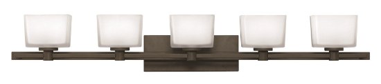 Foto para 4.5w Bath Taylor G9 LED Etched White Buckeye Bronze Bath Five Light