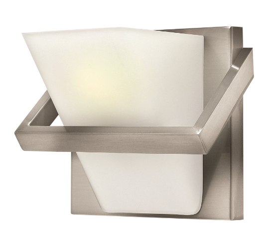 Foto para 60w Bath Blaire G-9 Etched Opal Brushed Nickel Bath Sconce