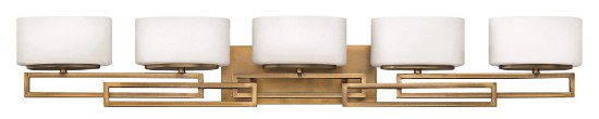 Picture of 4.5w Bath Lanza G9 LED Etched Opal Brushed Bronze Bath Five Light