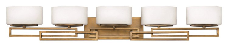Picture of 4.5w Bath Lanza G9 LED Etched Opal Brushed Bronze Bath Five Light