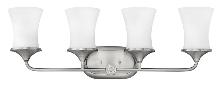 Picture of 100w Bath Thistledown MED Etched Opal Brushed Nickel Bath Four Light
