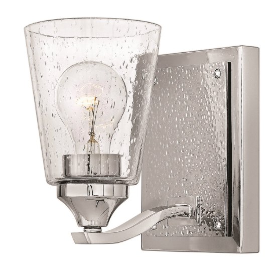 Picture of 100w Bath Jackson MED Clear Seedy Polished Nickel Bath Sconce
