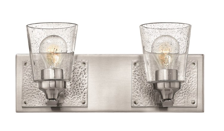 Picture of 100w Bath Jackson MED Clear Seedy Brushed Nickel Bath Two Light