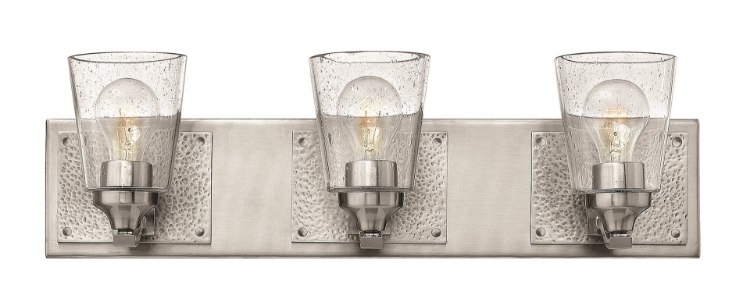Picture of 100w Bath Jackson MED Clear Seedy Brushed Nickel Bath Three Light
